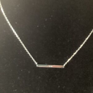 Minimal Silver Bar Necklace - Women Jewelry